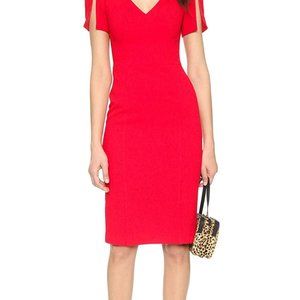 Black Halo Red Sheath Dress